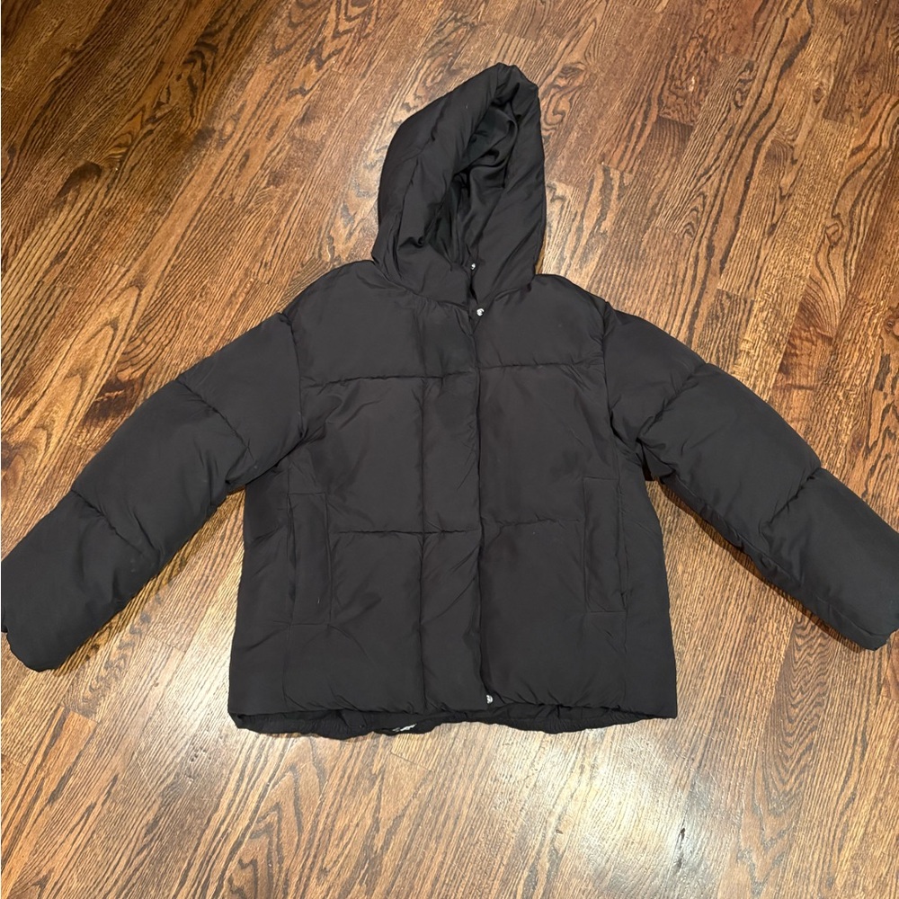 Zara Charcoal Puffer Jacket
